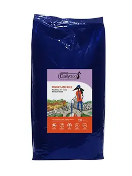 

Casual dog adult medium turkey and rice for dogs Ms. Breeds Turkey/Rice x 1 pc