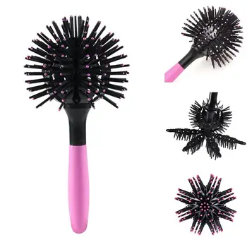 

Hair Brush Anti-static High Temperature Resistant 3D Spherical Comb Hairstyling Drying Curling Tool Wholesale