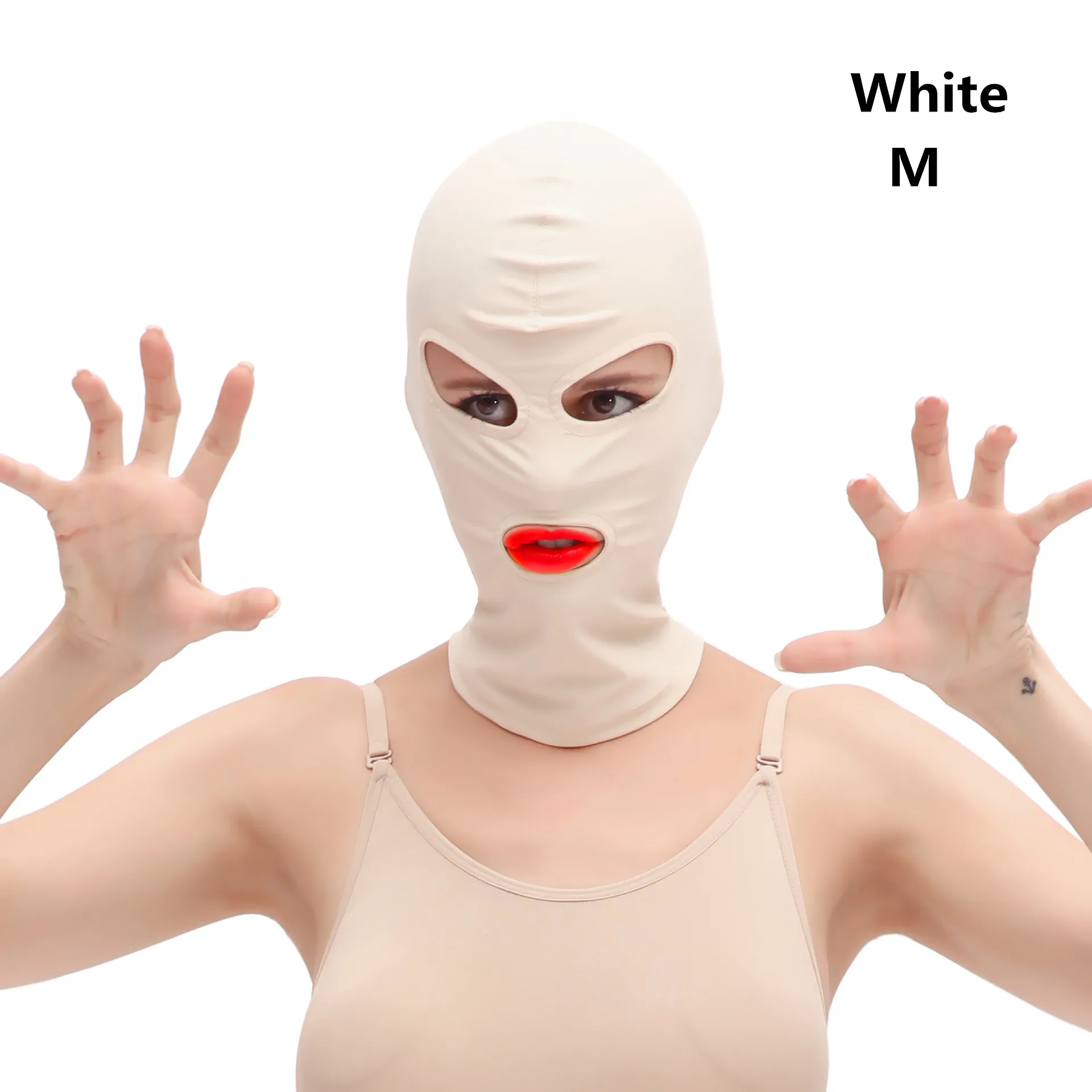 Костюм для ролевых игр, маска на все лицо, капюшон для косплея, Хэллоуин, сексуальное женское белье, вечерние, открытые глаза и рот, головные уборы, интимные товары - Цвет: A-M
