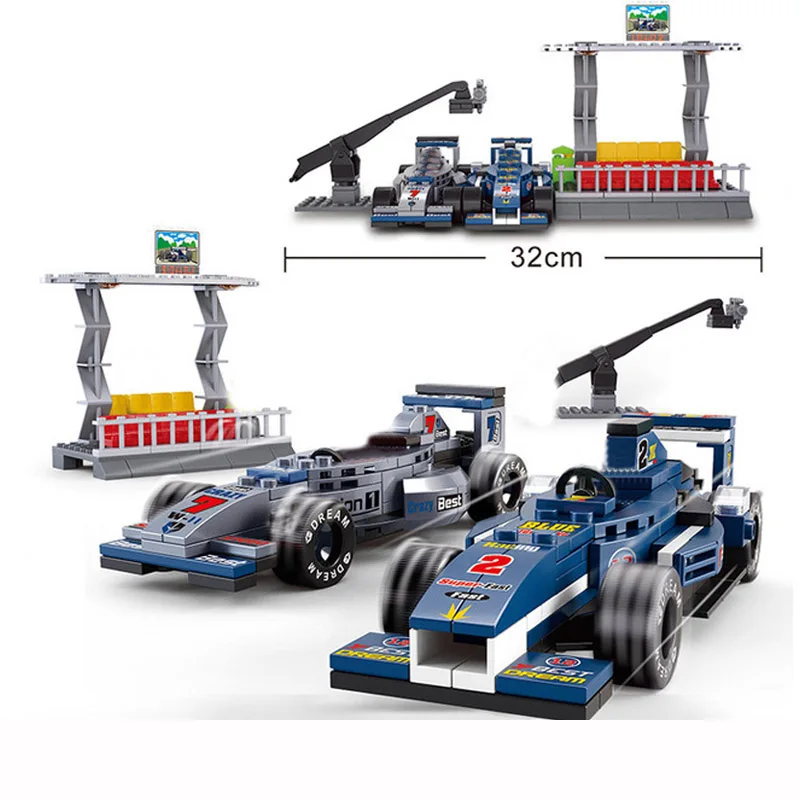

City series Compatible legoingly speed champions Car Racing repair station Truck Building block figure Kid technic children Toy