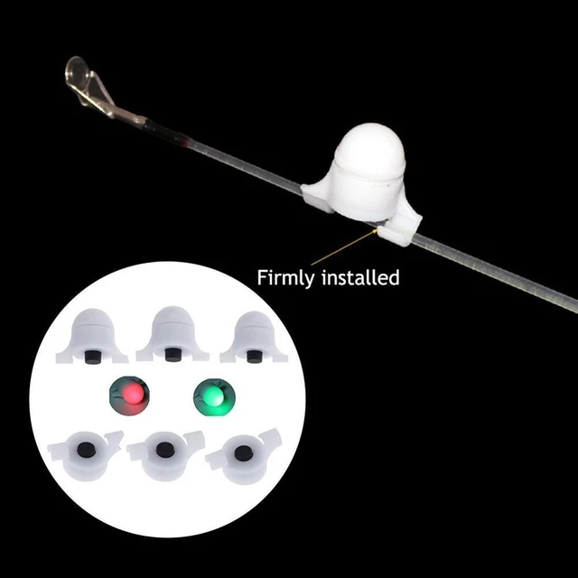 2 In 1 LED Night Fishing Rod Tip Clip on Fish Strike Bite Alert Alarm Light  
