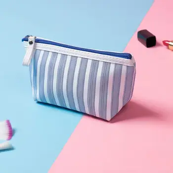 

Mini Pouch Bag High Quality Dropshipping Travel Lady Cosmetic Bag Stripe Beauty Women Makeup Bag Wholesale Bag Cute Phone Bag