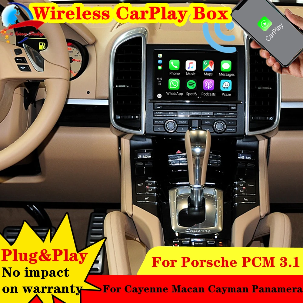 

Wireless Apple CarPlay Box Module / Android auto(USB connection) for Porsche Cayenne / Macan / Cayman / Panamera /911/978 PCM3.1