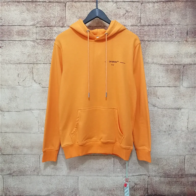 OFF-WHITE OW FWRD ECG пара с капюшоном простой модный мужской свитер