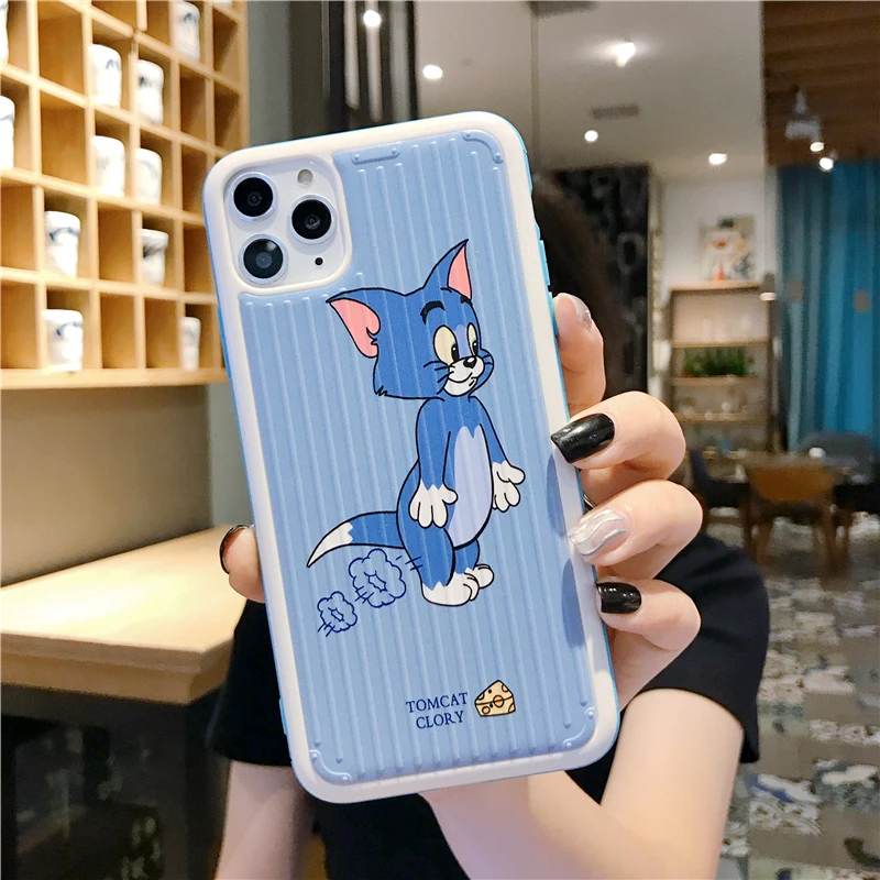 Tom Жесткий Чехол для iPhone 11 Pro Max, чехол s с Томом и Джерри, чехол для iPhone X XS XR 7 8 6S Plus, задняя крышка для телефона с милым рисунком - Цвет: Tom