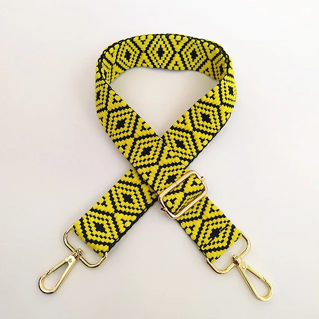 Women Handbag Wide 3.8cm Belt Shoulder Crossbody Bag Strap Replacement Adjustable Strap Bag Part Accessory Belt For Bag 130cm yellow