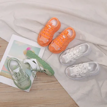 

New Hollow Kids Summer Sandals Closed Toe Boys Sneakers Comfortable Girls Casual Sneakers Soft Bottom Baby Mesh Shoes Breathable