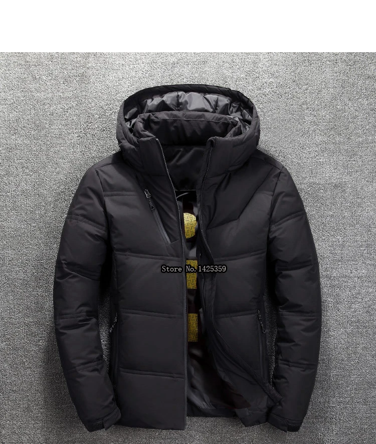 long puffa coat Winter Down Coat Men's Thick Warm White Duck Down Parkas Jacket Men Snow Parka Jacket Overcoat Windbreaker Hooded Warm Parkas mens down jacket