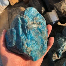 Wholesale Natural Raw Crystals Healing Stones Blue Apatite Rough Gemstone 100g-500g 1pc