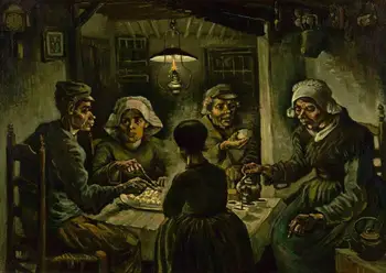 Vincent van Gogh-Póster Artístico impreso de The potato eaters, pinturas al óleo para pared, lienzo para decoración de pared del hogar