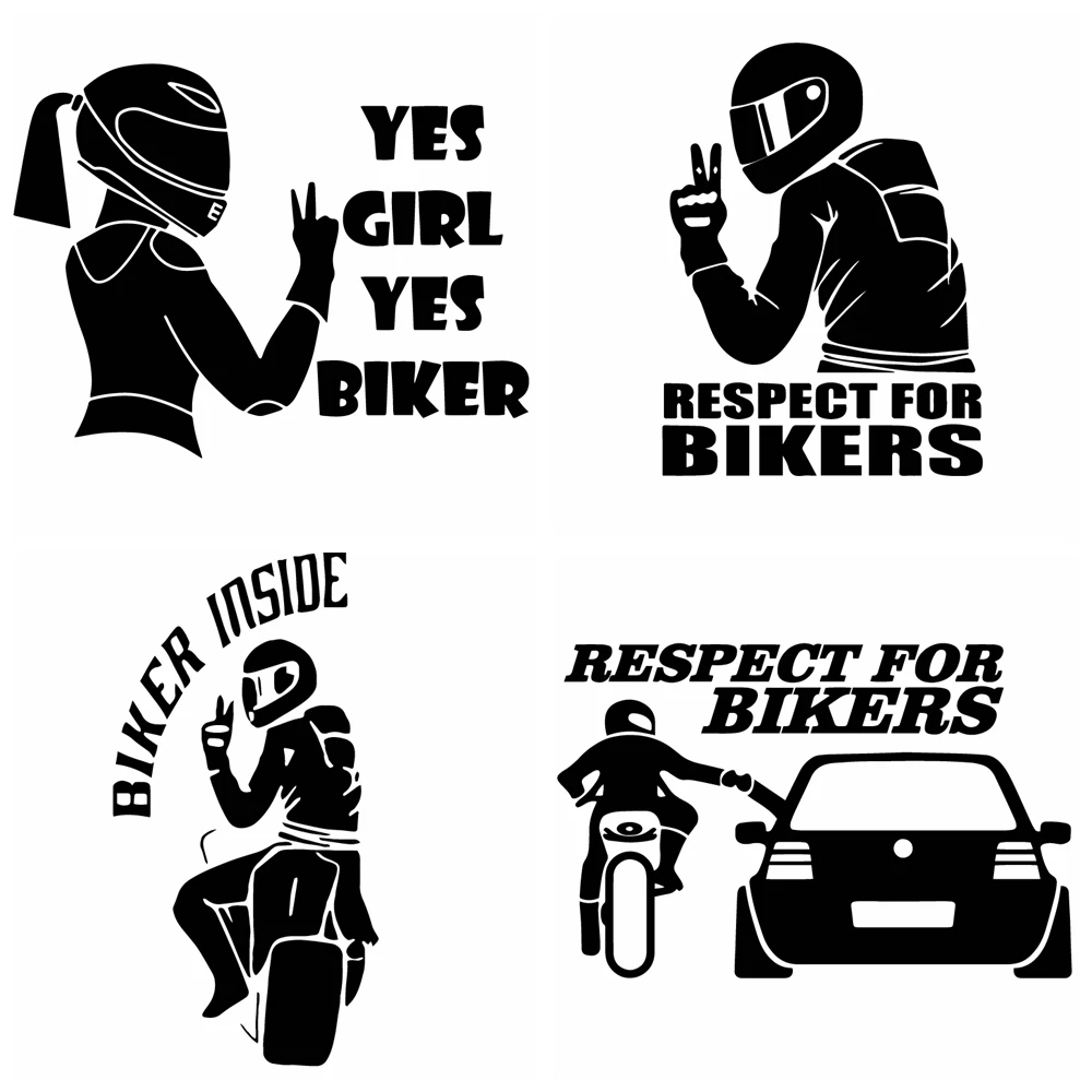 Adesivos de carro motociclista dentro engraçado decalque auto janela corpo impermeável removível decoração do carro-estilo de carros acessórios