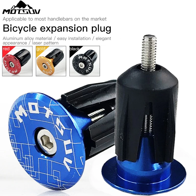 Bike Handlebar Grips End Caps Aluminium Alloy 1 Pair For Bicycle