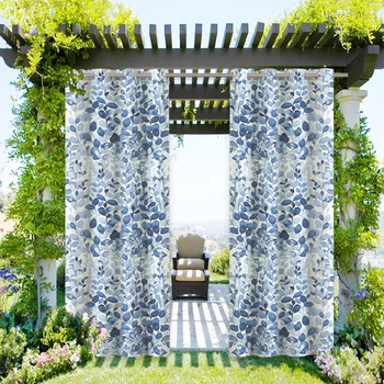 

Outdoor Waterproof Printed Curtain Pavilion Shading Simple Modern Living Room Bedroom Balcony Sunscreen Heat Insulation