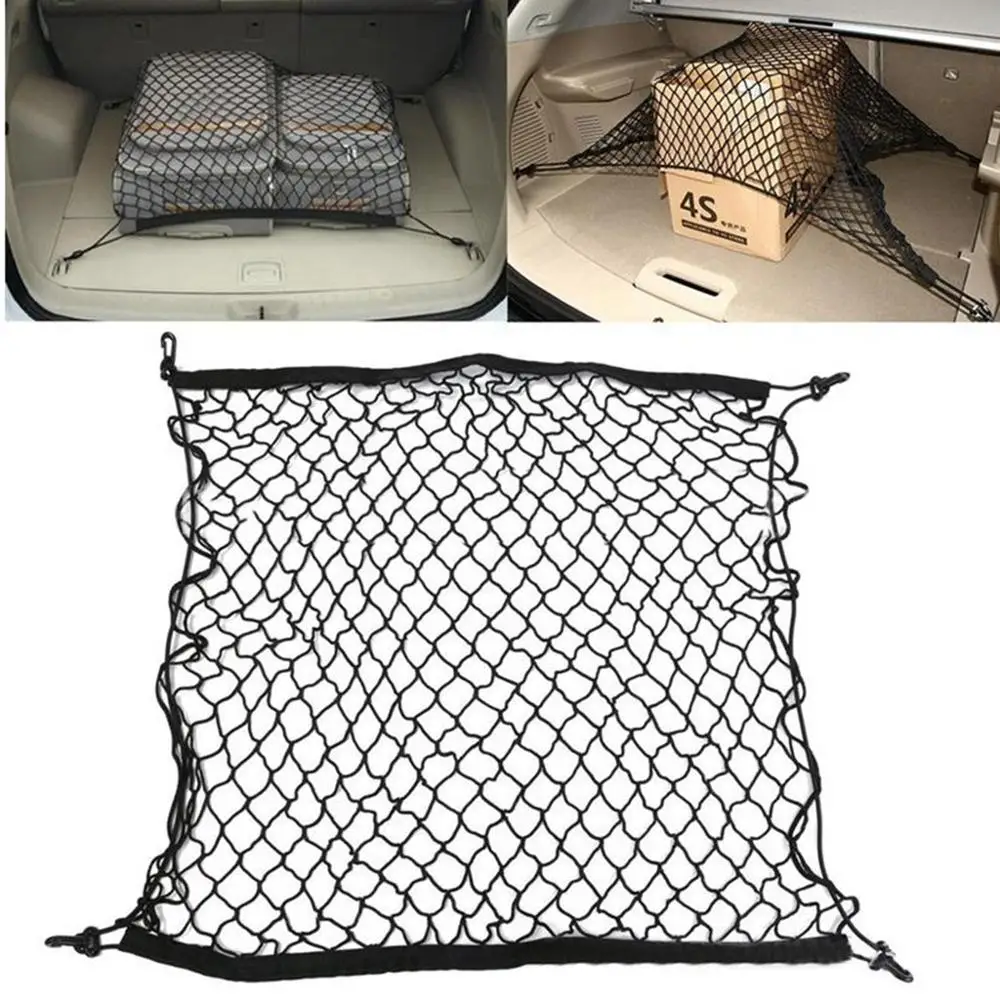 

110x 70cm Universal Car Trunk Luggage Storage Nylon Stretchable Elastic Mesh Net Outdoor Tool #0b01