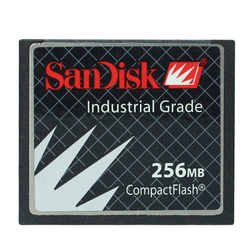 Карта памяти SanDisk CF 256M промышленного класса, обработанная станком с ЧПУ карта CF с адаптером PCMCIA, карта памяти для автомобиля MP3