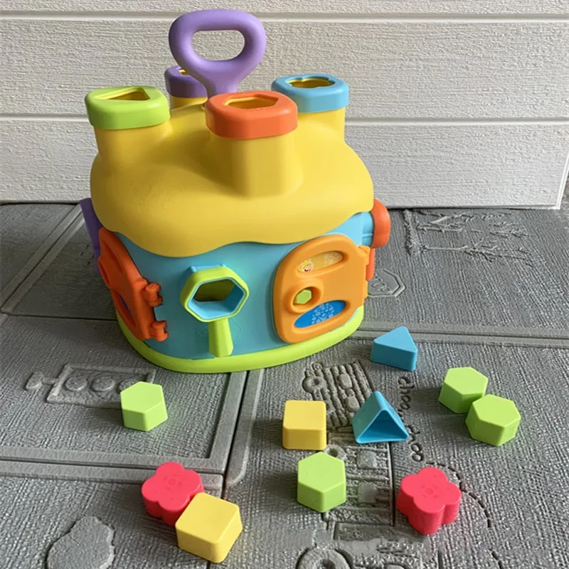 

Shape Color Matching Toys Set Baby Building Block House Plastic Children's Intelligence Training Unlocking Practice Puzzle Toy