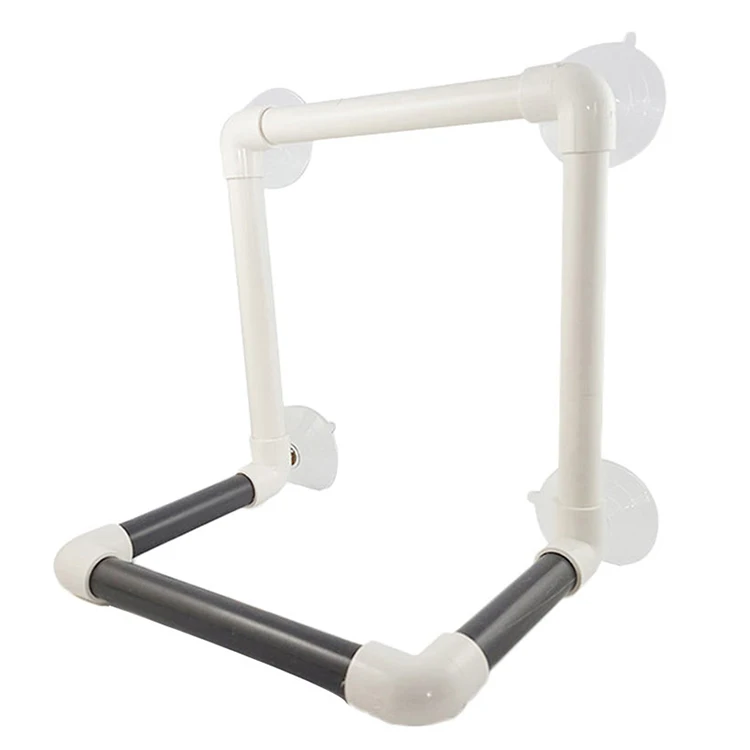 Portable Suction Cup Large Fold Away Shower Perch Bird Toy Travel Parrot Bath Shower Standing Platform Rack Parrot Standing
