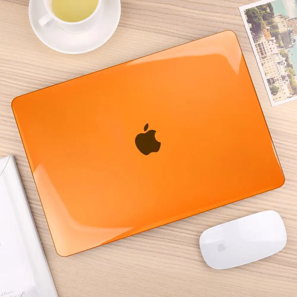 crystal orange Для MacBook Pro Air retina 11 12 13 1" Кристальный и матовый чехол для ноутбука для Macbook Pro 13 15 16 Touch Bar A2159 A1989 A2141 - Цвет: crystal orange