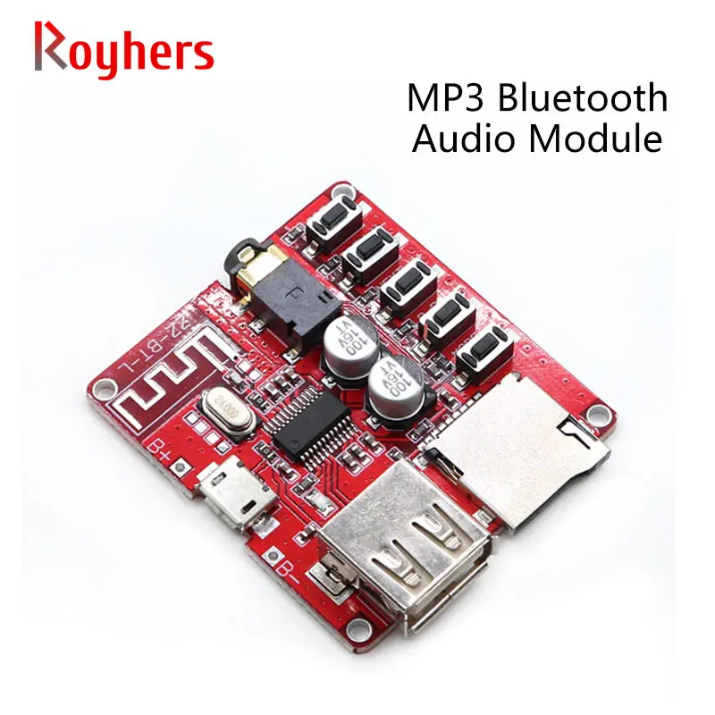 1 pçs mp3 módulo de áudio bluetooth alto-falante sem perdas decodificador placa de recepção diy carro alto-falante amplificador modificação