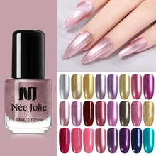 NEE JOLIE 3,5 мл Голографический лазерный лак для ногтей Мерцающий розовый для дизайна ногтей маслянистый лак DIY Дизайн Лак для ногтей 63 Цвета