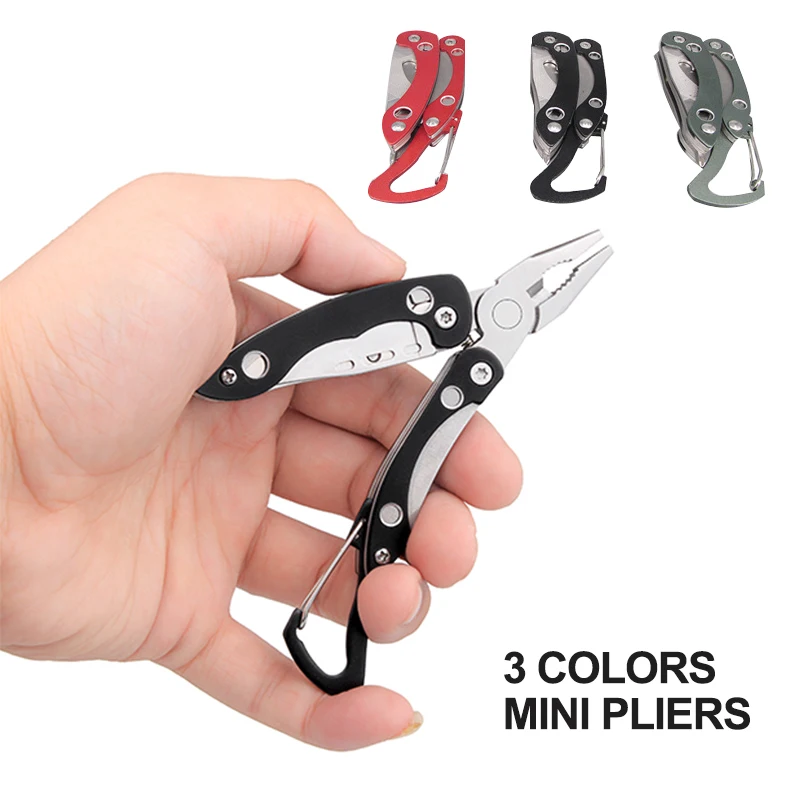 KINDLOV Multitool Pliers Portable Folding Pliers Wire Stripper Keychain Knife Screwdriver Outdoor Hiking Camping Tool Hand Tools