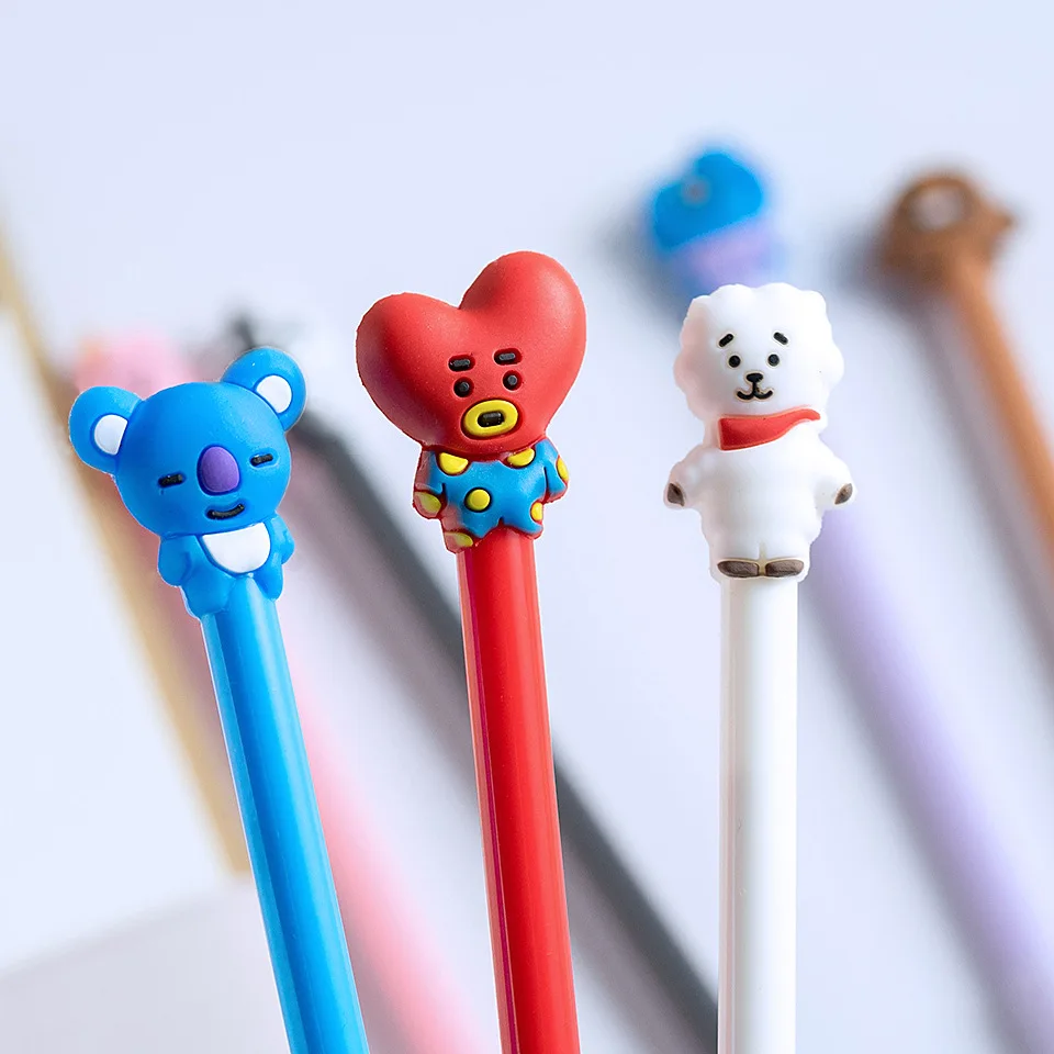 

10PCS/LOT Cute Gel Pen Students Stationery Creative Cartoon Water-based Paint Pen Signing Pen Customizable LOGO