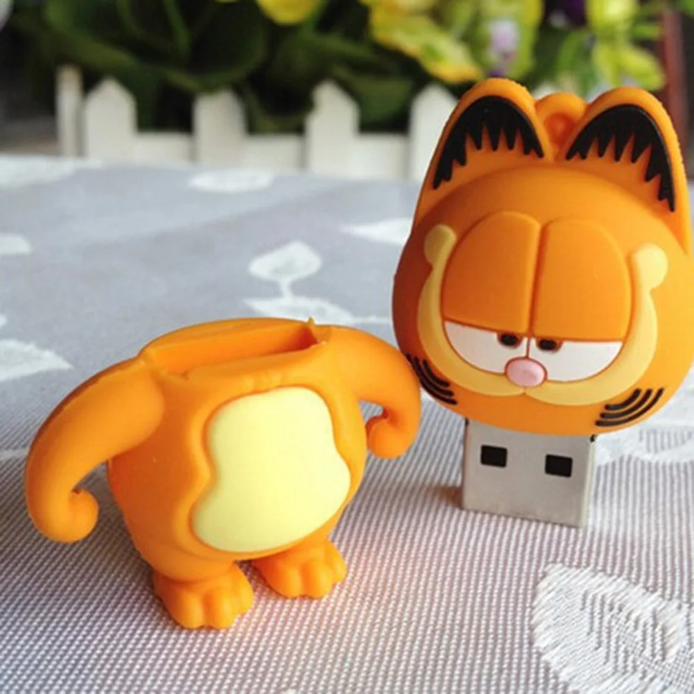 Мультфильм Гарфилд Usb флеш накопитель 128 ГБ Флешка 64 32 Гб 16 8bg флешка 4 2 0 карта