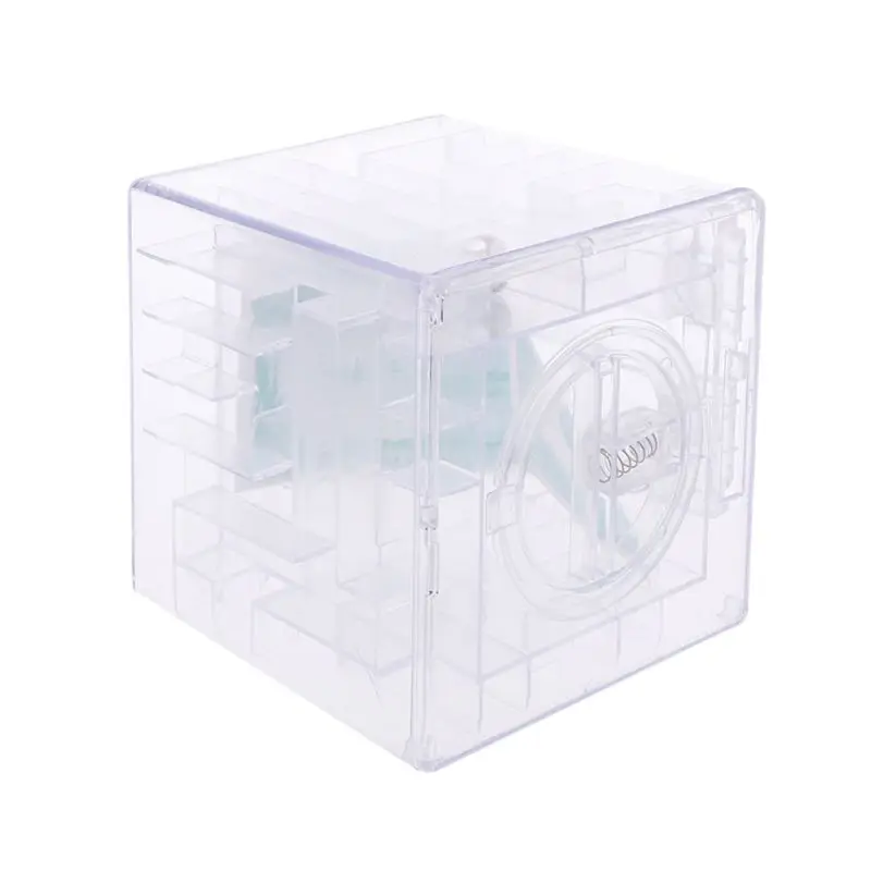 Куб головоломка деньги Лабиринт банк экономия монет Коллекция Чехол Коробка детская игра подарок Y4UD - Цвет: Белый