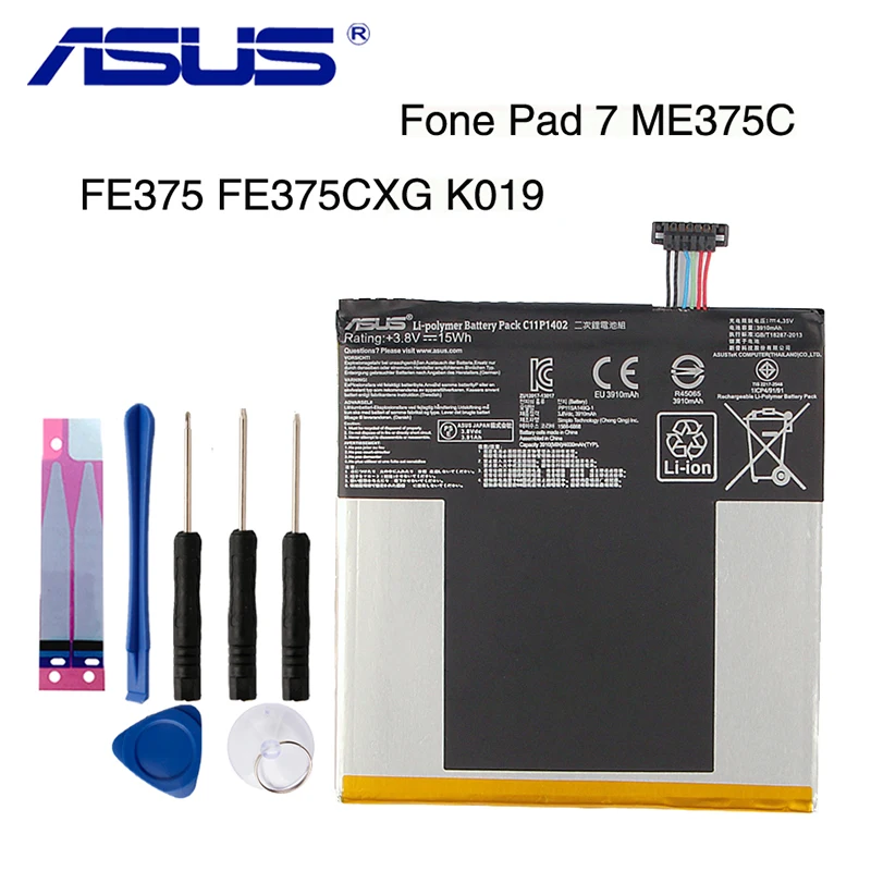 

Original ASUS High Capacity C11P1402 Battery For ASUS Fone Pad 7 ME375C FE375 FE375CXG K019 3910mAh
