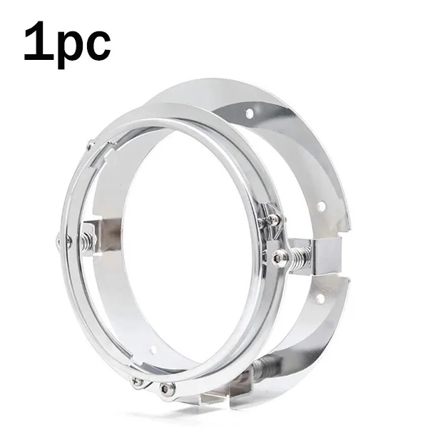 1pc Chrome 5,75 дюймов круглый Монтажный кронштейн фары кольцо для мотоцикла Хар-ли Спортстер 5,75 ''светодиодный кронштейн фары из нержавеющей стали - Цвет: 1pc Chrome