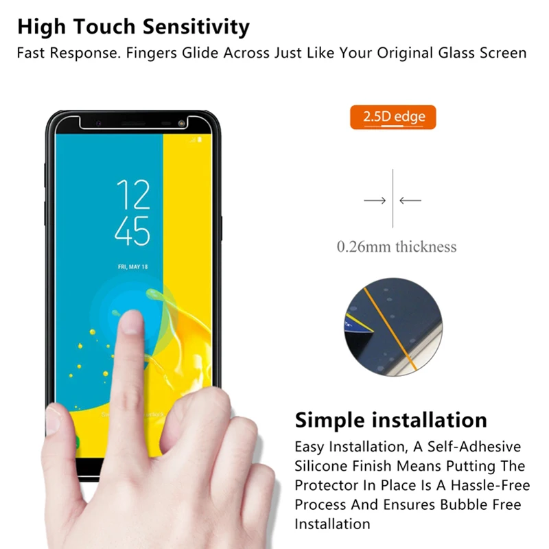 Закаленное стекло для samsung J6 Plus, Защитная пленка для экрана телефона для Galaxy Note 2 3 4 5 7, Защитное стекло для samsung J4 J8