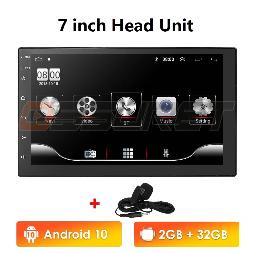 Автомагнитола на Android 10 универсальный видеоплеер с GPS Wi Fi USB 2 Гб ОЗУ 32 ПЗУ для Nissan