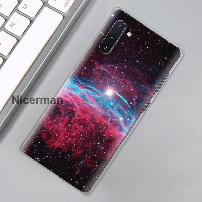 Космические темно-радужные чехлы для телефонов samsung Galaxy Note 10 Plus(5G) Note 8 9 10 S10e S10 S8 S9 Plus жесткий чехол