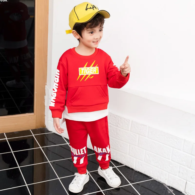 

BOY'S Suit 2020 Spring And Autumn New Style Children Spring Clothing Sports Spring Children Spring And Autumn Western Style Fash