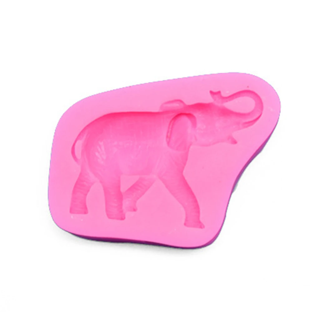 A Animal Elephant Sugarcraft Silicone Mold Fondant Molds Cake Decorating Tools Chocolate Gumpaste Baking Moulds Resin Clay Mould - Цвет: A