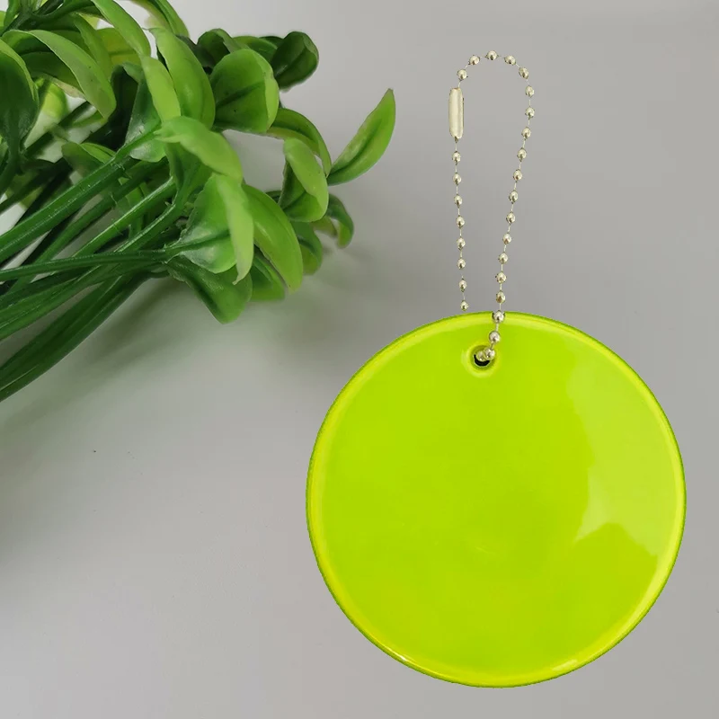 MEILITE-luces de vela para uso en seguridad en el tráfico, colgante de moda redonda, accesorios para bolso, llaveros reflectantes, 500