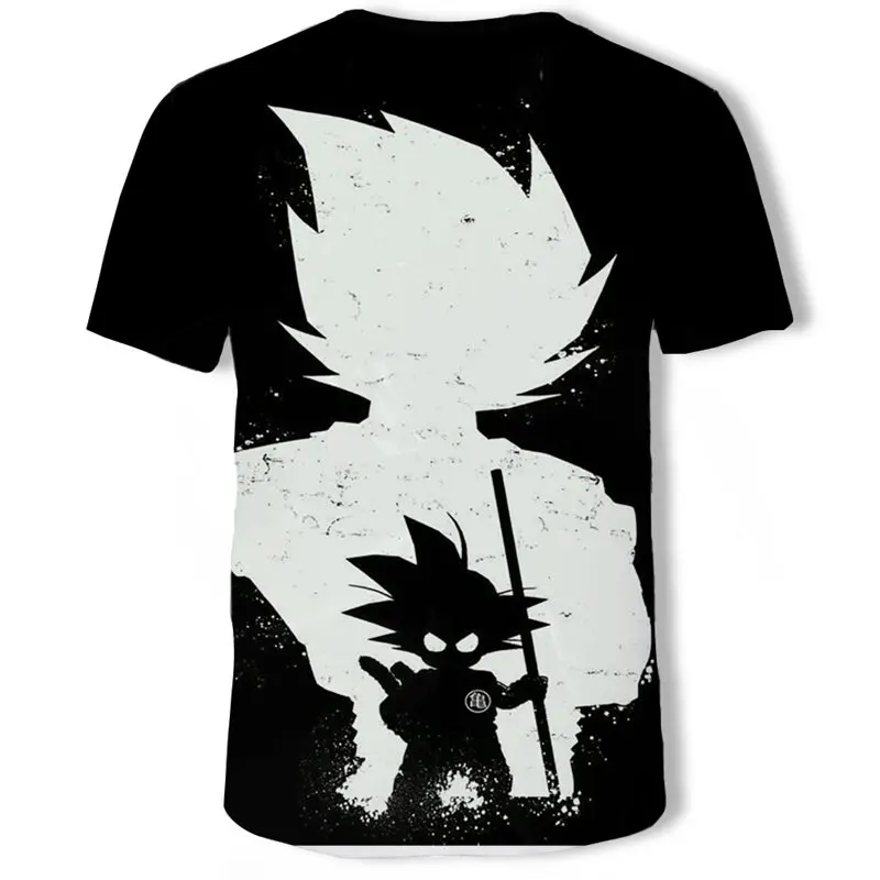 Новинка, футболка с 3D принтом Dragon Ball Z Goku, футболка с коротким рукавом и круглым вырезом, летняя футболка Saiyan Vegeta harajuku, брендовая одежда, футболка, Азиатский Размер 6XL