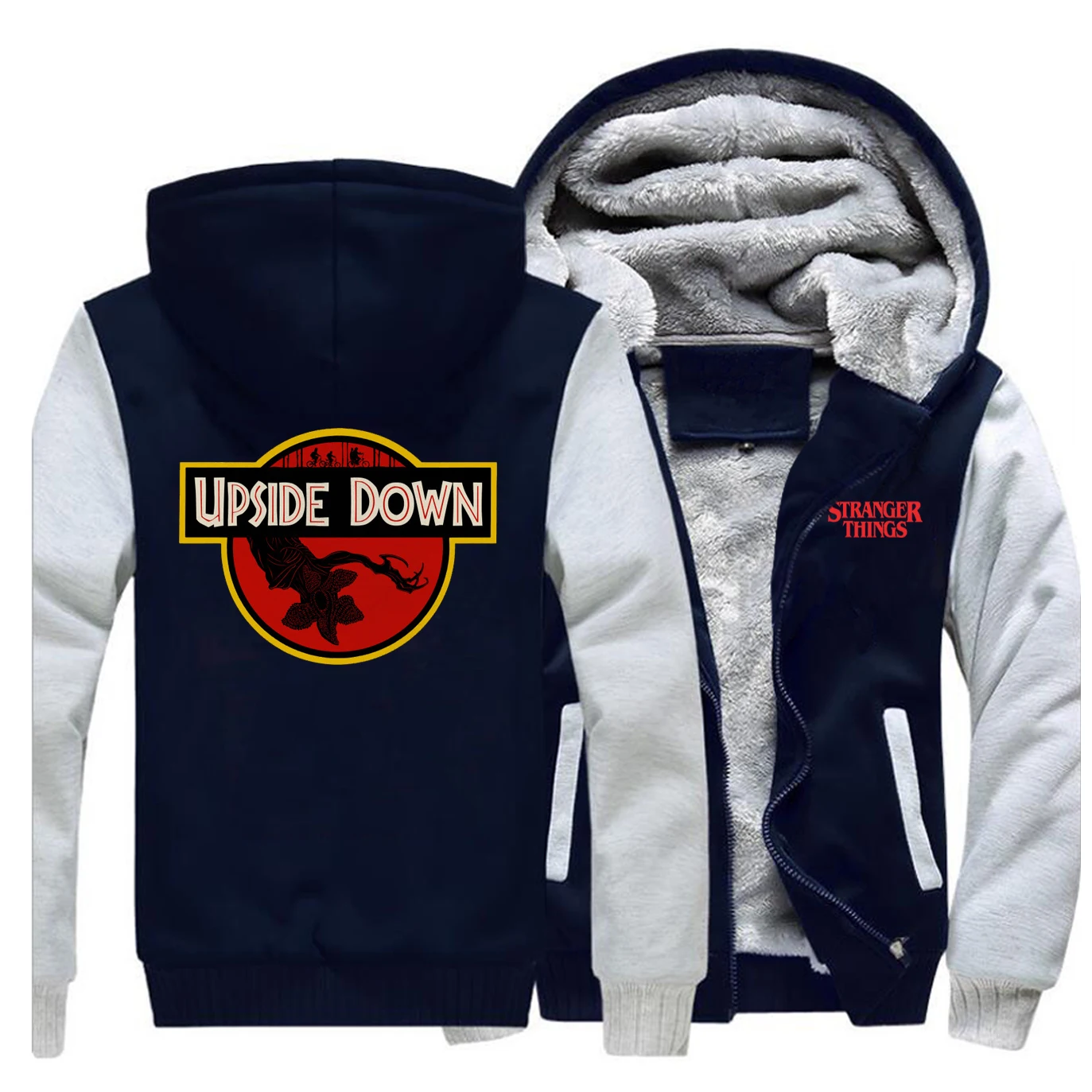 Gray Dark Blue Толстовки новые зимние толстовки мужские реглан мода ретро принт зимнее пальто толстая спортивная одежда теплая одежда - Цвет: Gray Dark Blue