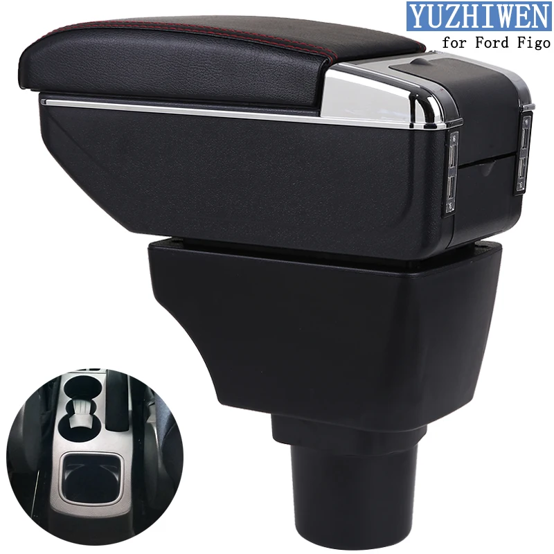For Ford Figo Armrest Box Figo Pu Leather Universal Car Central Armrest