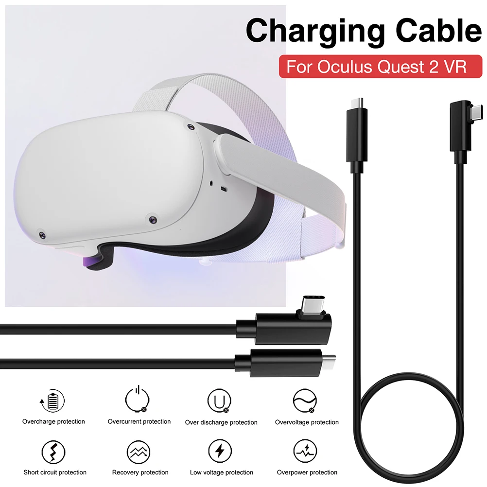 US $22.82 USB C To Type C 31 Cable Virtual Reality Headset Link Cable Compatible For Oculus Quest 2 VR