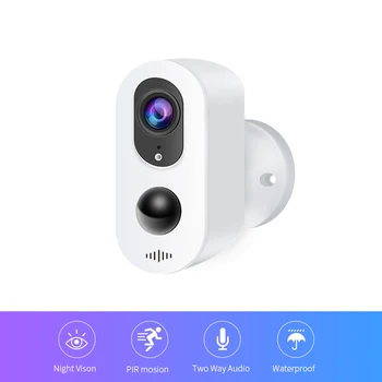

Solar Camera Mini Wifi Wireless Indoor Outdoor Security 1080p 64G Human Alarm with Night-vision Waterproof Rechargeable Battery
