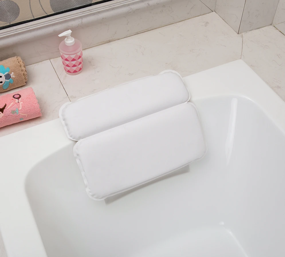 SPA Bath Pillow Non slip Bathtub Headrest Soft Waterproof Bath Pillows