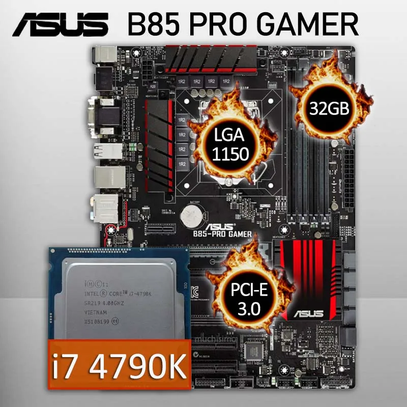 Asus B85pro Gamer Motherboard With Intel I7 4790k Motherboard Combo