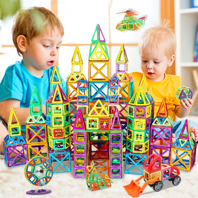 Big Size Magnetic Designer Construction Set Model & Building Toy Magnets Magnetic Blocks Educational Toys For Children 1