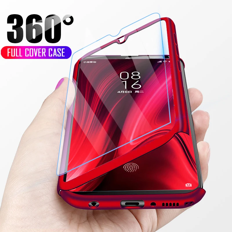 360 градусов полный защитный чехол для Xiaomi Mi 8 9 se 8Lite 9T RedMi 7A K20 Pro Note 6 7 ударопрочный