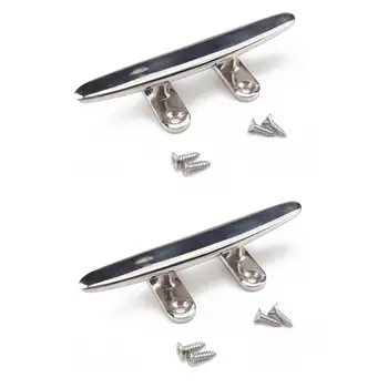 

2PCS 5 Inches Equipped With Marine Hardware Claw Bolts Mooring Device Stainless Steel 316 Marine Yacht Base With Screws