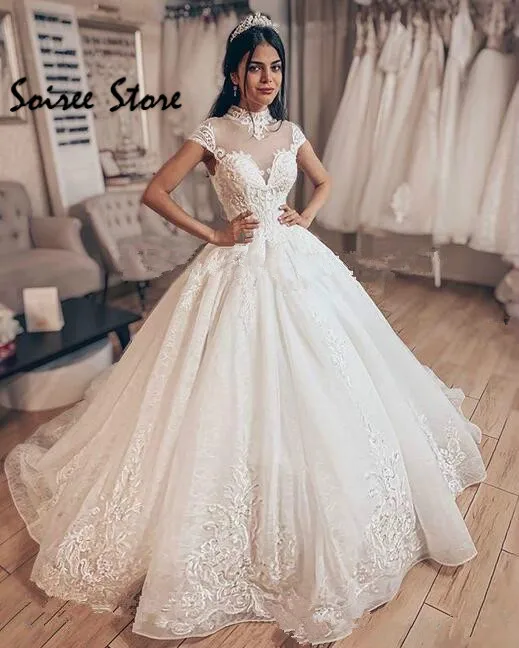 ivory ball gown wedding dress