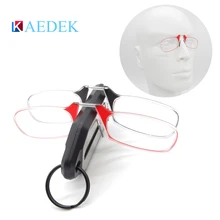 Новинка, складные мини очки для чтения с зажимом, для мужчин и женщин, легко носить с собой, чехол с цепочкой для ключей, Prince-nez glasKR1509