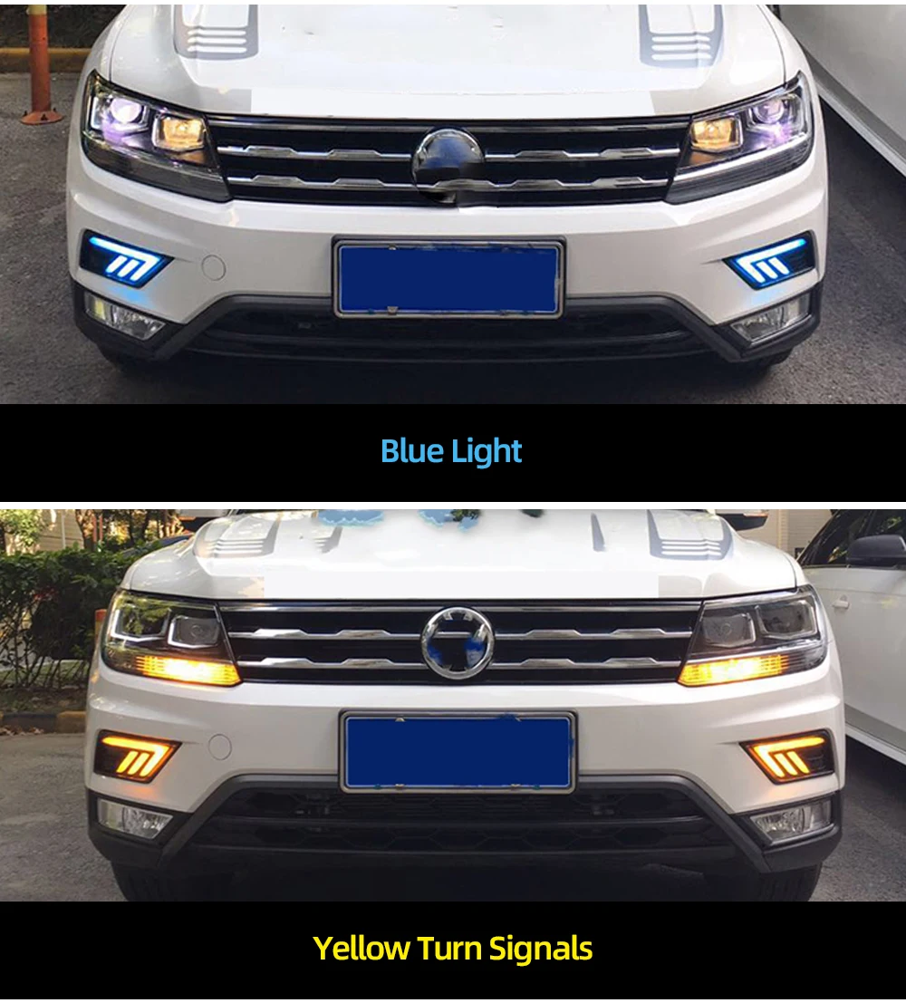 1 Pair LED light for Tiguan MK2 Tiguan 2017 2018 2019 DRL Daytime