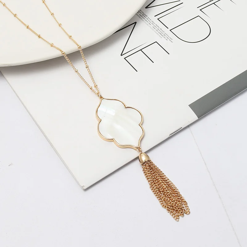 mother pearl neck В форме губ моррокан Леопард Имитация волос Абалон серьги-капли из ракушки - Окраска металла: mother pearl neck